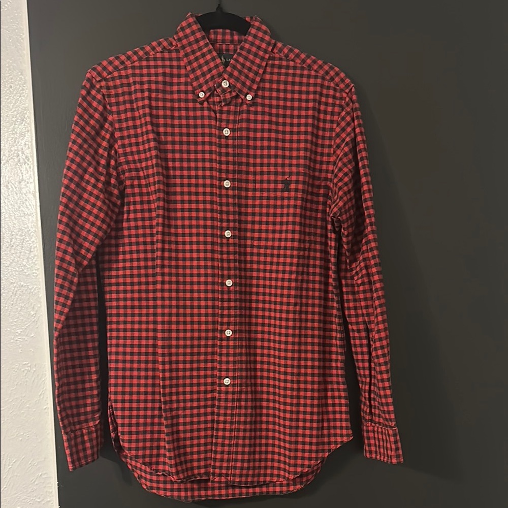 Polo Ralph Lauren Red and Black Checkered Men's Shirt